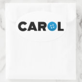 Taste Carol Ovaler Aufkleber (Tasche)