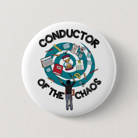Taste "Chaos Conductor" - Schwarz Button (Vorderseite)