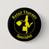 Taste "Chic Fun Yellow" (Retail-Therapist) Button (Vorderseite)