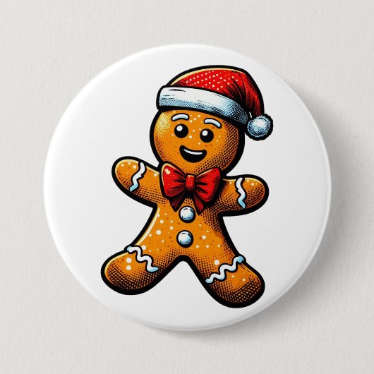 Taste "Christmas Gingerbread Man" Button (Vorderseite)