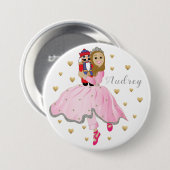 Taste "Christmas Lt Brwn Hair Nutcracker" Button (Vorne & Hinten)