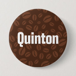 Taste "Coffee Beans Brown Name Tag" Button