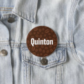 Taste "Coffee Beans Brown Name Tag" Button (Beispiel)