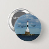 Taste "Conneaut Harbour West Breakwater Light" Button (Vorne & Hinten)