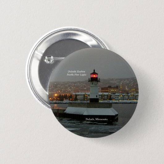 Taste "Duluth Harbour North Pier Light" Button (Vorne & Hinten)