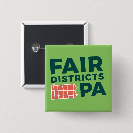 Taste "Fair Districts PA 2" Button (Vorne & Hinten)