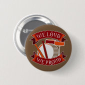 Taste für Drummer oder Musiker Button (Vorne & Hinten)