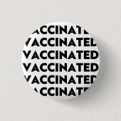 Taste für geimpftes, schwarz-weißes Muster Button (Vorderseite)