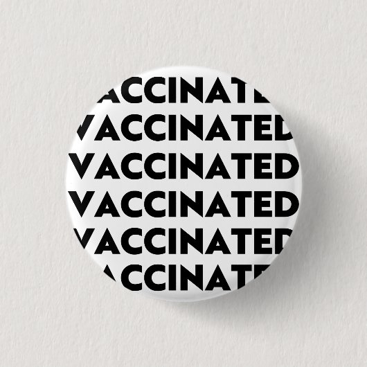 Taste für geimpftes, schwarz-weißes Muster Button (Vorderseite)