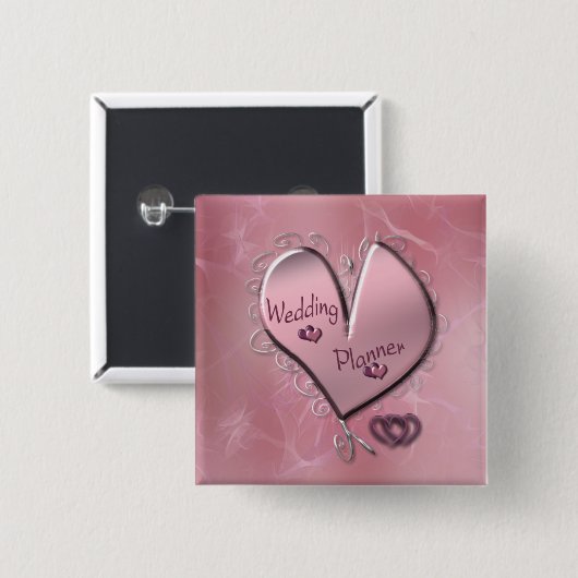 Taste für Hochzeitsplaner der Rose Button (Vorne & Hinten)