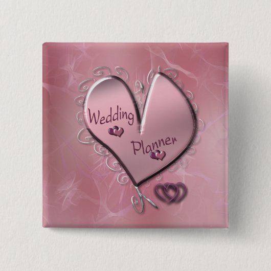 Taste für Hochzeitsplaner der Rose Button (Vorderseite)