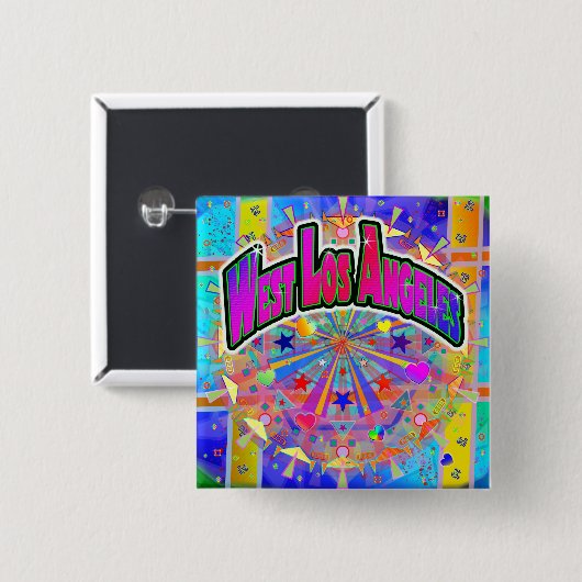 Taste für kosmische Einheit in West Los Angeles Button (Vorne & Hinten)