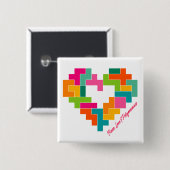 Taste für Stücke, Liebe und Polyomonien Button (Vorne & Hinten)