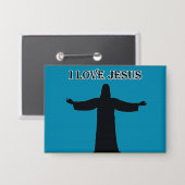 Taste ich liebe jesus button (Vorderseite/Rückseite)