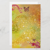 TASTE IN GLITZERN 2, gelb rot Briefpapier (Vorne/Hinten)