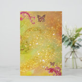 TASTE IN GLITZERN 2, gelb rot Briefpapier (Stehend Vorderseite)