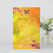 TASTE IN GLITZERN 2, gelb rot Briefpapier (Stehend Vorderseite)