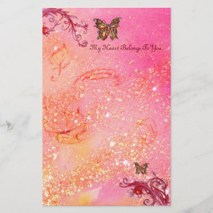 TASTE IN GLITZERN 2, rosa Briefpapier