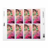 TASTE IN GLITZERN, rosa grüne schwarze Wirbel (Vorne)