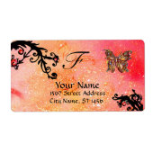 TASTE IN GLITZERN, rosa schwarze Wirbel (Vorne)