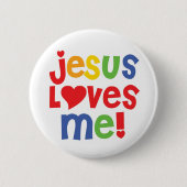 Taste Jesus Liebe Me (anpassbar) Button (Vorderseite)