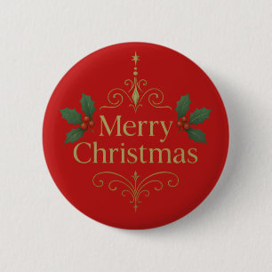 Taste Knopf - Fröhliche Weihnachten Festliches Des Button
