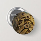 Taste: Messing Herz. Uhrwerk Button (Vorne & Hinten)