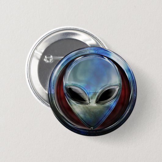 Taste "Metal Alien Head 03" Button (Vorne & Hinten)