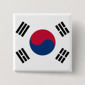 Taste mit Flagge in Südkorea Button (Vorderseite)