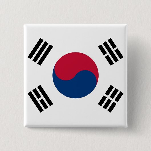Taste mit Flagge in Südkorea Button (Vorderseite)