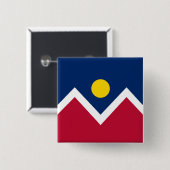 Taste mit Flagge von Denver, Colorado Button (Vorne & Hinten)