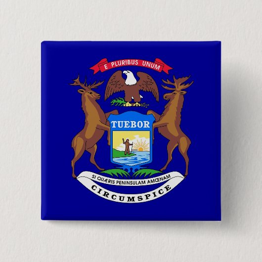 Taste mit Flagge von Michigan Button (Vorderseite)