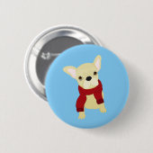 Taste mit niedlichem französischem Bulldog Puppy-D Button (Vorne & Hinten)