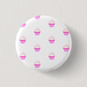 Taste mit süßem rosa Cupcake Button (Vorderseite)