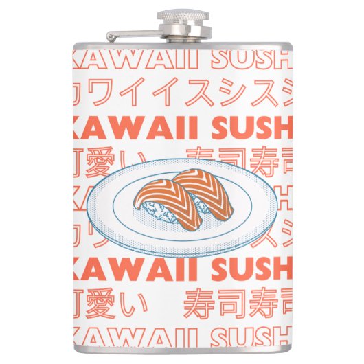 Taste of Japan Text & Sushi Flachmann (Vorderseite)