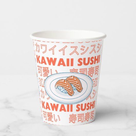 Taste of Japan Text & Sushi Pappbecher (Rückseite)