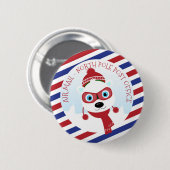 Taste "Polar Bear North Pole Post Office" Button (Vorne & Hinten)