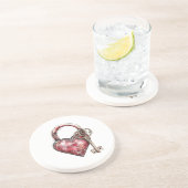 Taste "Red Heart" Getränkeuntersetzer (Seite)