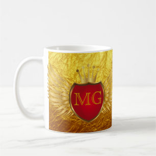 Taste RETRO GOLD WINGS + Ihr Monogramm Kaffeetasse