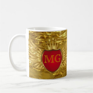 Taste RETRO GOLD WINGS + Ihr Monogramm Kaffeetasse