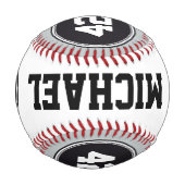 TASTE RUNDE Streifen grau Schwarz-weiß + Text Baseball (Rückseite)