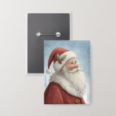 Taste Santa Claus Rectangle Button (Vorderseite/Rückseite)