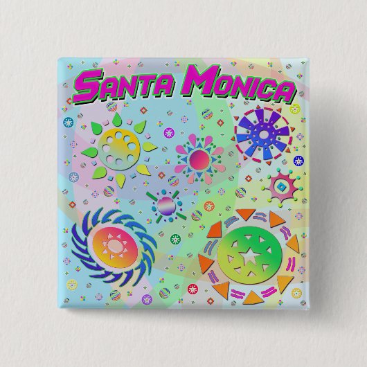 Taste "Santa Monica Seven Suns & Energy" Button (Vorderseite)