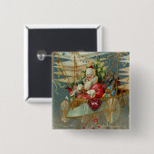 Taste Santa und seine Phantastische Flugmaschine Button (Vorne & Hinten)