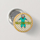 Taste "Sock Monkey-geimpftes Button" Button (Vorne & Hinten)