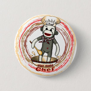 Taste Sock Monkey Koch Button