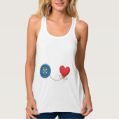 Taste & Thread der Liebe - Niedliches Herzdesign Tank Top (Vorderseite)