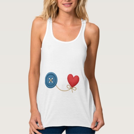 Taste & Thread der Liebe - Niedliches Herzdesign Tank Top (Vorderseite)