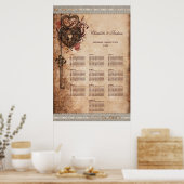 Taste und Taste Hochzeit 10 Tabelle Seating Chart Poster (Küche)