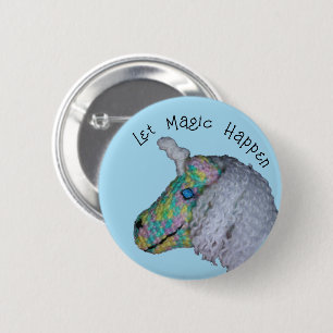 Tasteknopf - Einhorn-Magie in Farbe Button